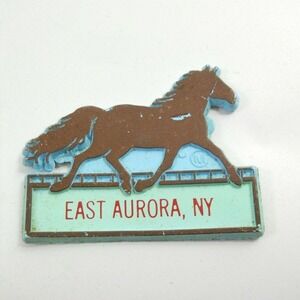 EAST AURORA NEW YORK RACING HORSE Vintage MAGNET